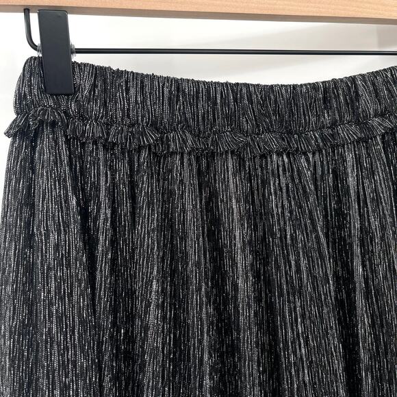 Isabel Marant Etoile‎ Beatrice Midi Skirt Gunmetal Grey Silver Black Metallic Sm - Picture 13 of 16